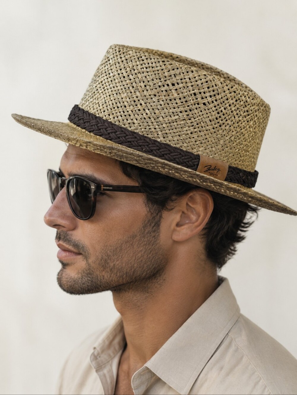 Bailey "Donovan" neutral tan seagrass brimmed sun blocking stylish hat. NWT new